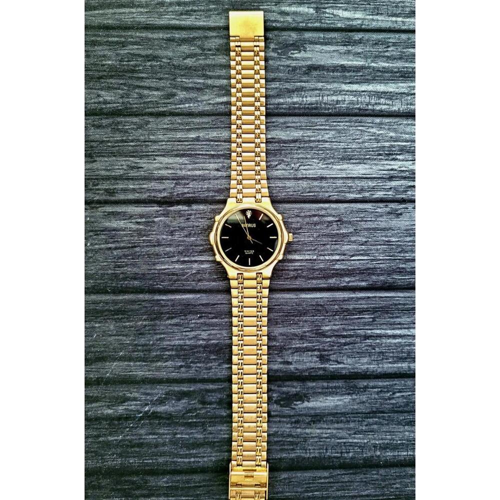 Rare Vintage Benrus Swiss Diamond Executive Gold Tone Watch‎ - Picture 7 of 9